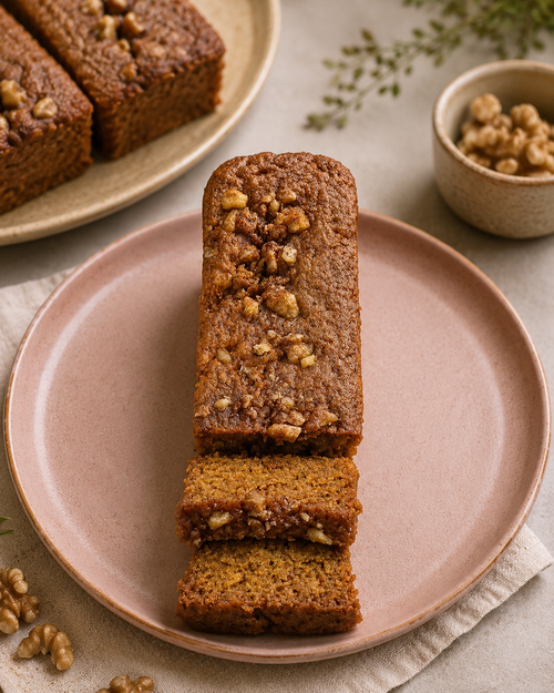 Wheat Jaggery Walnut Tea Cake