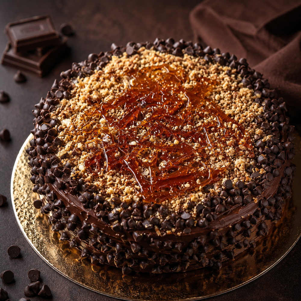 Chocolate Caramel Crunch Cake