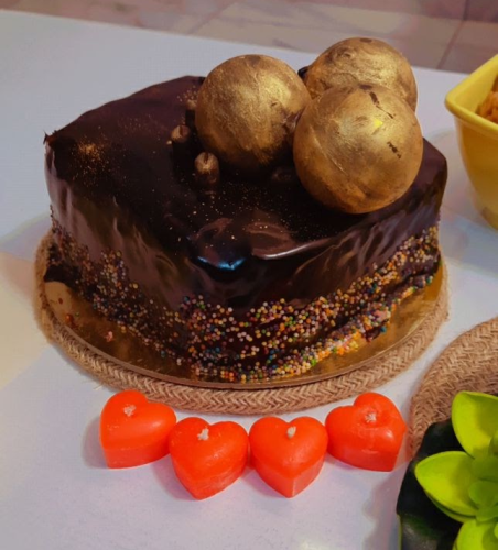 Chocolate Cake with Sprinkles